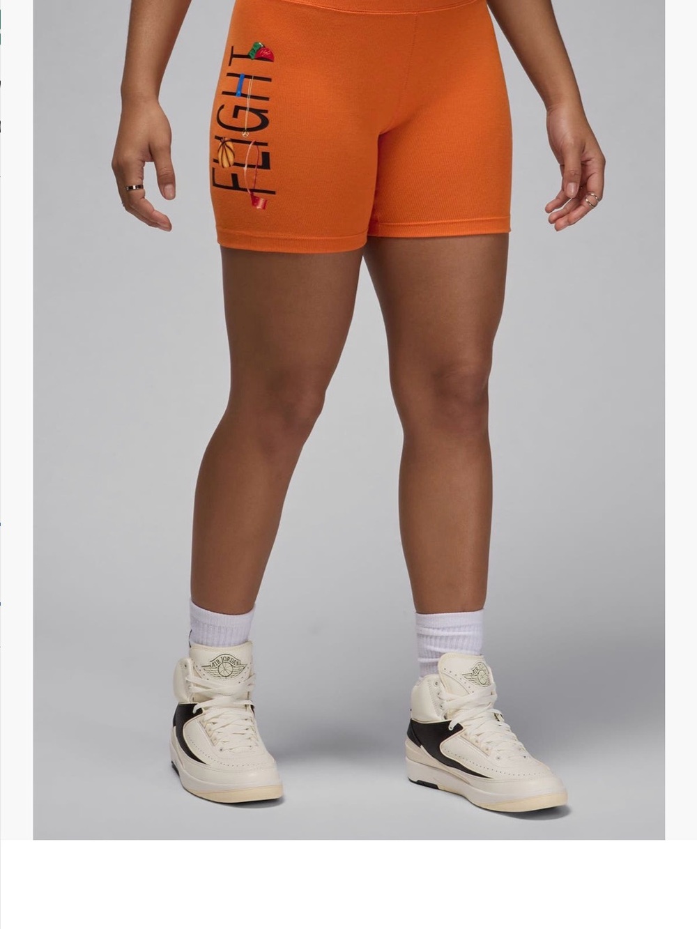 Jordan Orange 'Flight' Women's Bike Shorts